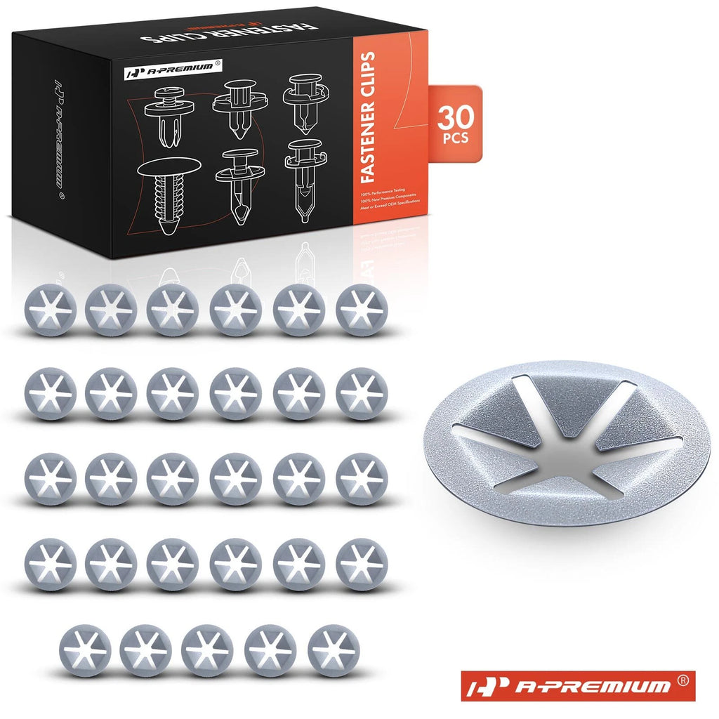 30Pcs Zinc Metal Push-On Retainer Fasteners for Chevy Buick GMC 