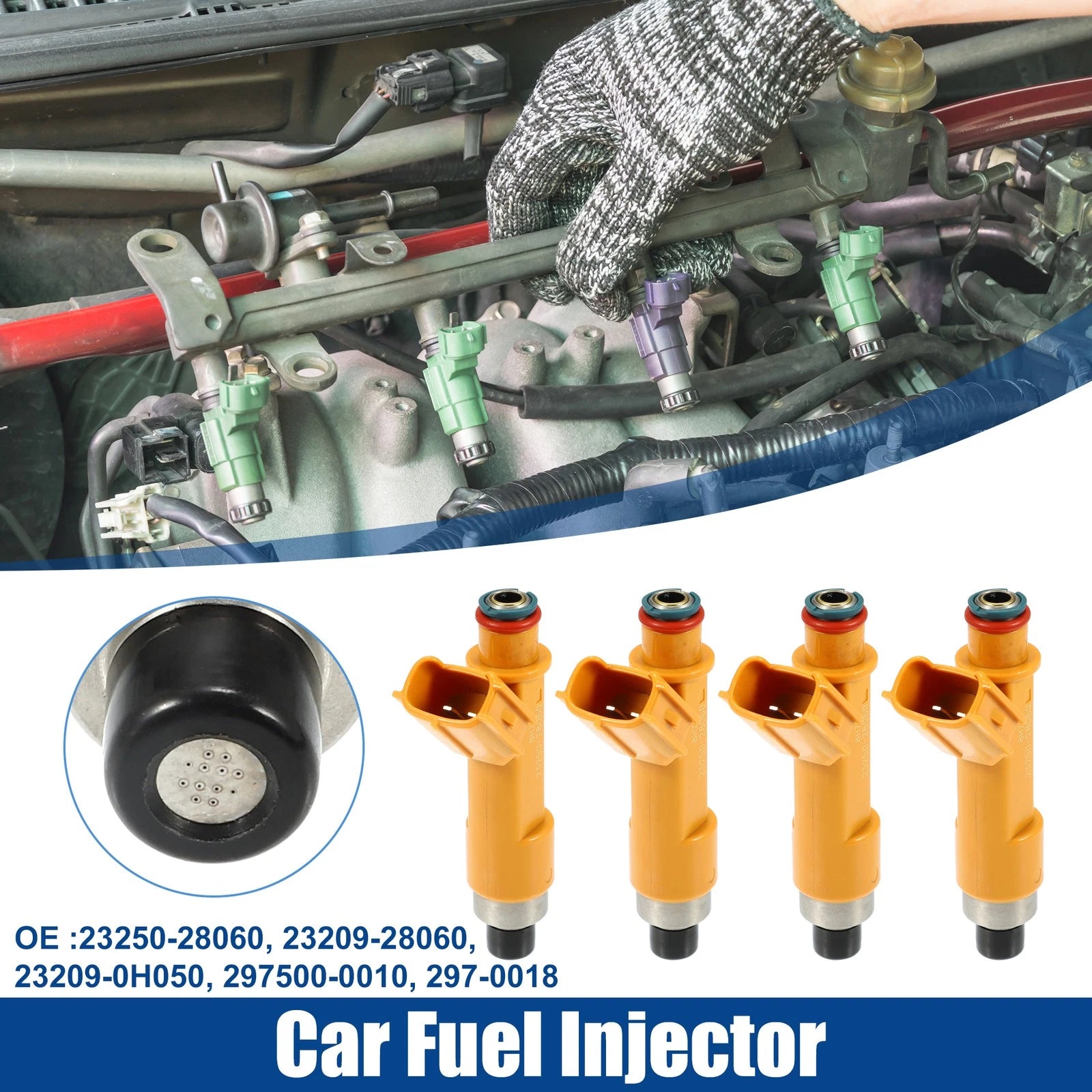 Set of 4 Fuel Injector Nozzles for Toyota Camry 2.4L (2003–2010) 23209-2806