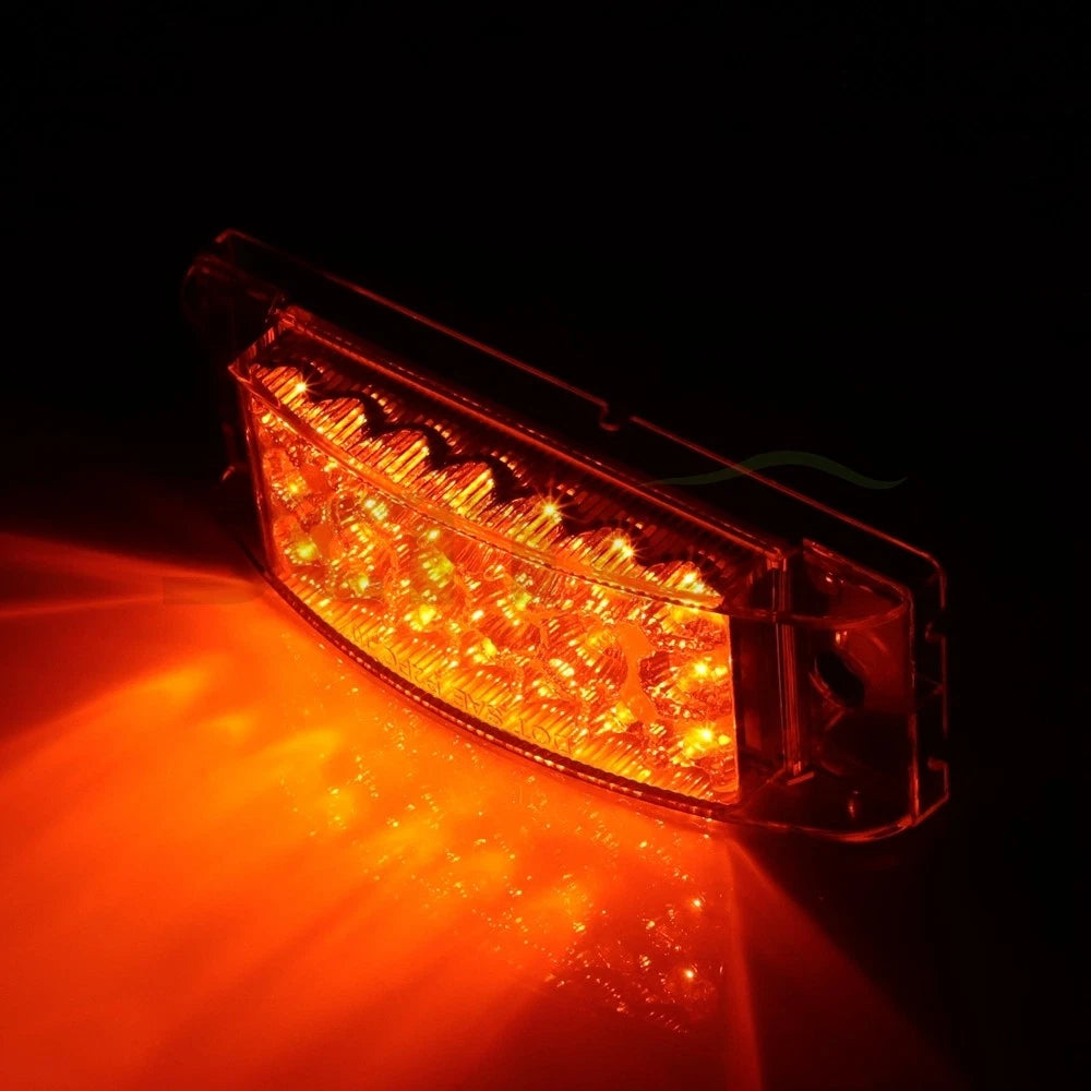 5PCS 6" Amber 20LED Clear Lens Turn Signal Side Marker Lights for Freightliner