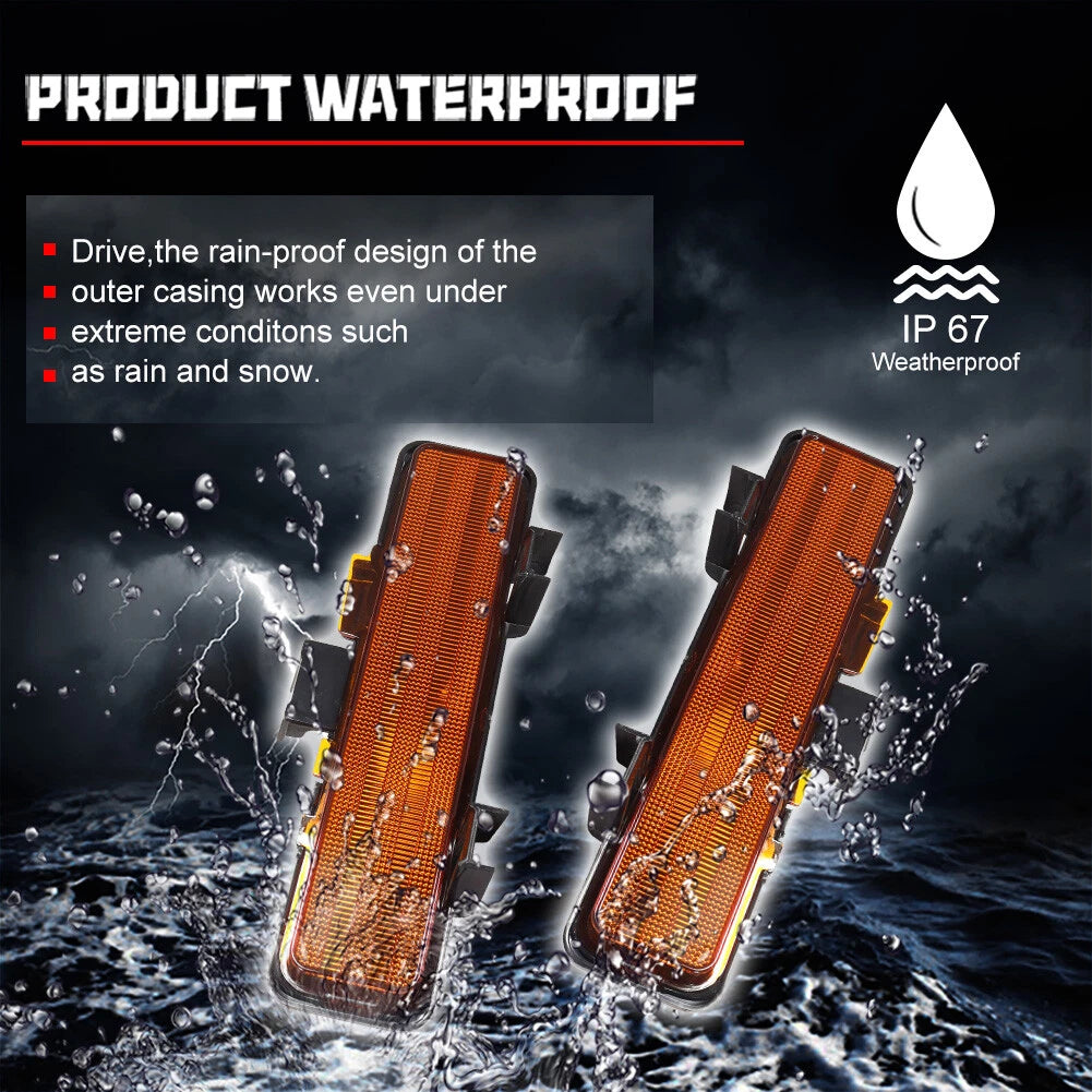Amber Front Bumper Parking Signal Lights for Chevy S-10 / GMC S-15 (1983–1993)