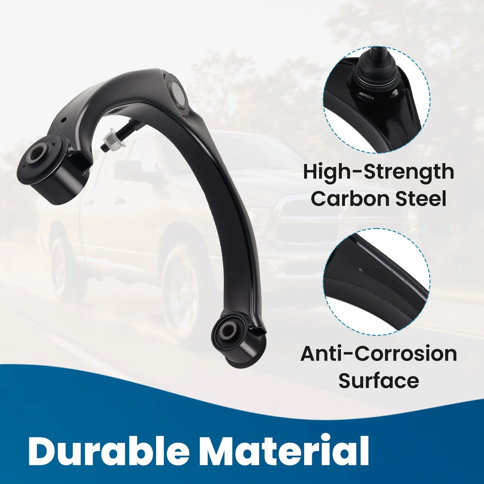 Driver Side Upper Control Arm with Ball Joint for Dodge Ram 1500 (2009-2018)