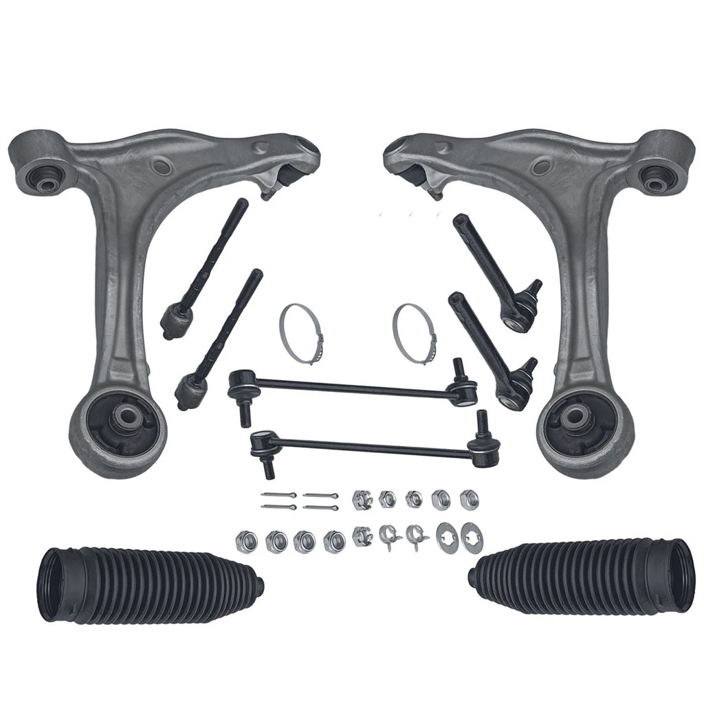 10PC Front Lower Control Arms Sway Bar Tie Rods for Honda Odyssey (2005–2010)