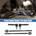 4pcs Front Inner Outer Tie Rod Ends Kit for Chrysler Town & Country (2008–2010)
