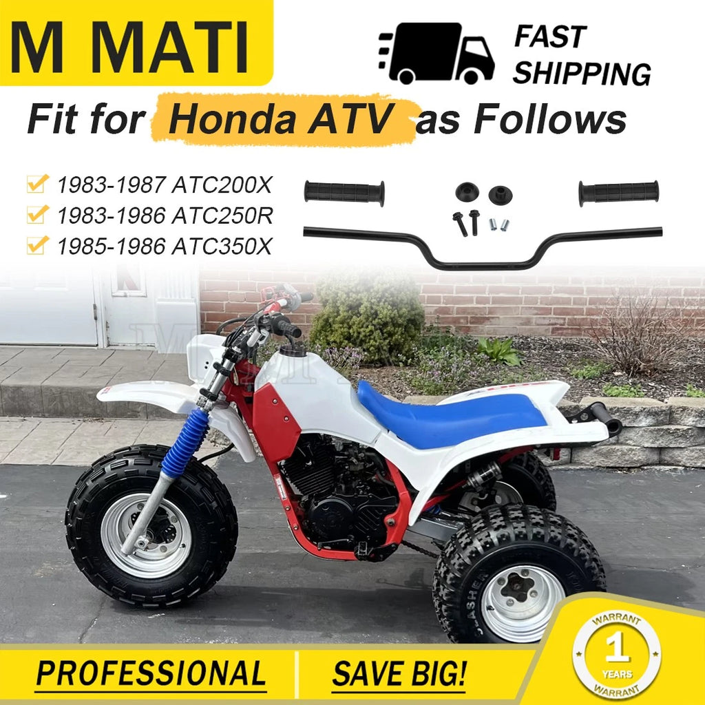 Handlebar w/Grips Kit for Honda ATC350X ATC200X ATC250R (1983–1987) 53100-HA2-770