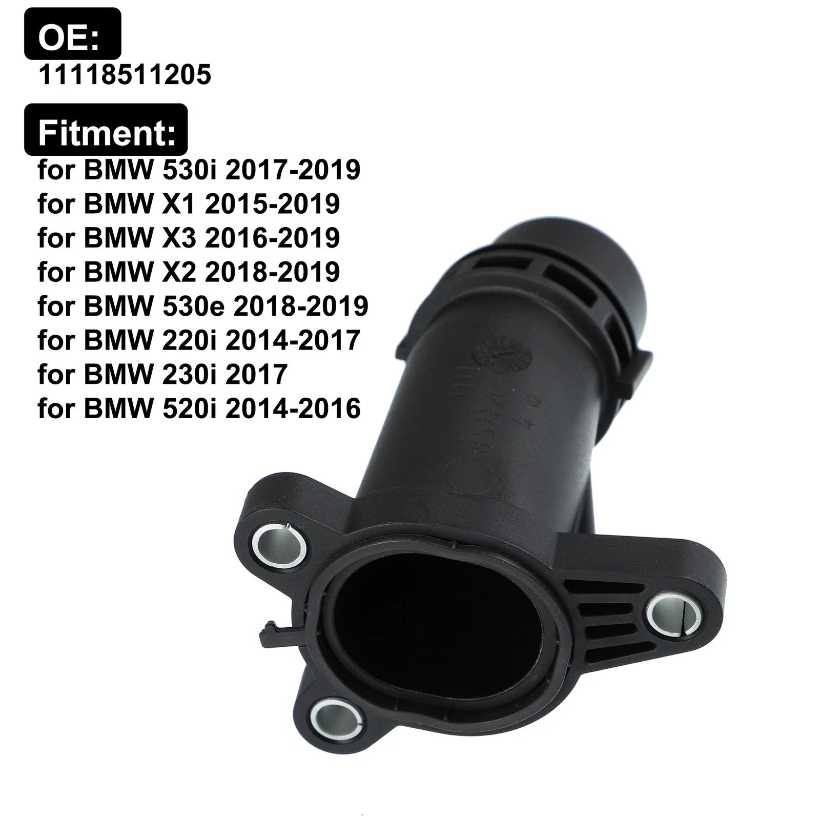 Black Oil Filter Cap Cover 11118511205 for BMW 530i X1 X2 X3 530e 220i 230i 520i (2017–2023)