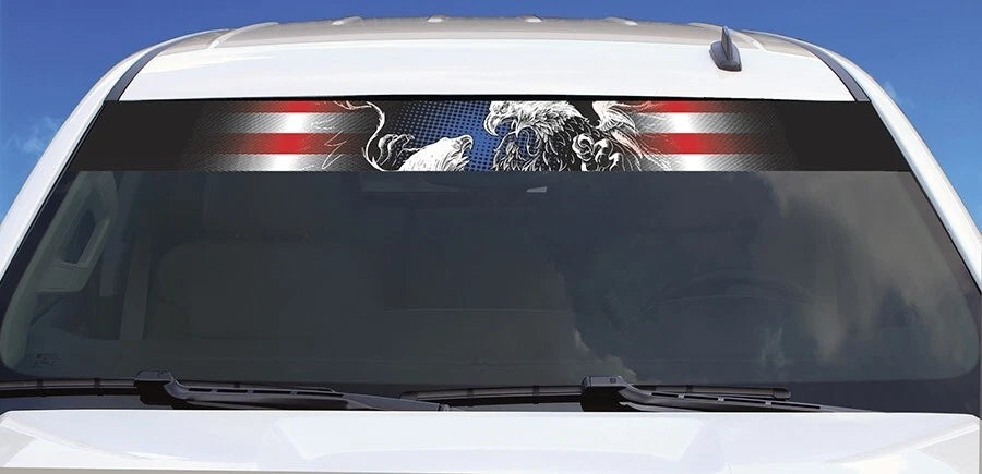 American Eagle Flag Sunscreen Decal for Universal Fit (049504)