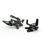 Aluminum Rearsets Footpegs Pedals for Aprilia RSV4 1000 (2009–2012) Black T9