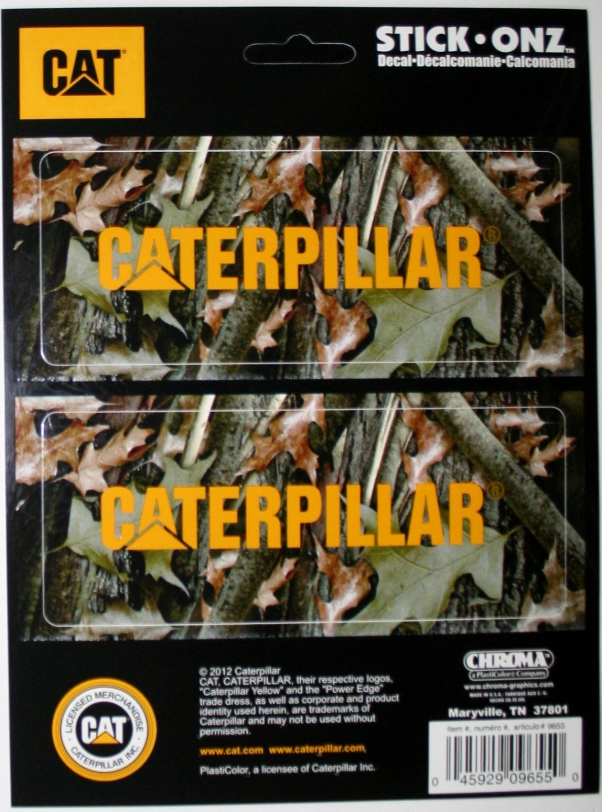 Set of 2 Camo Window Decals for Caterpillar Cat Truck