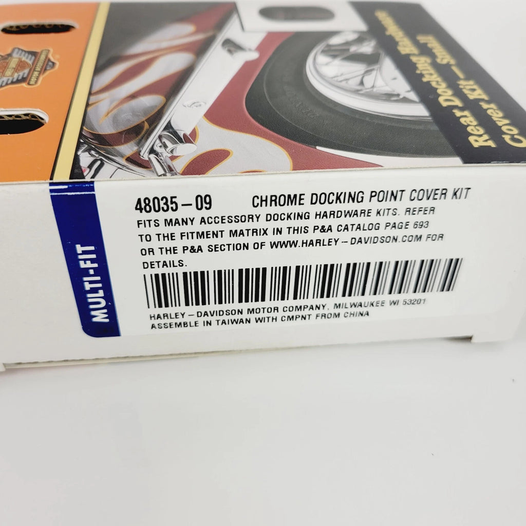 Chrome Rear Docking Hardware Cover Kit for Harley-Davidson (2009–2009) 48035-09