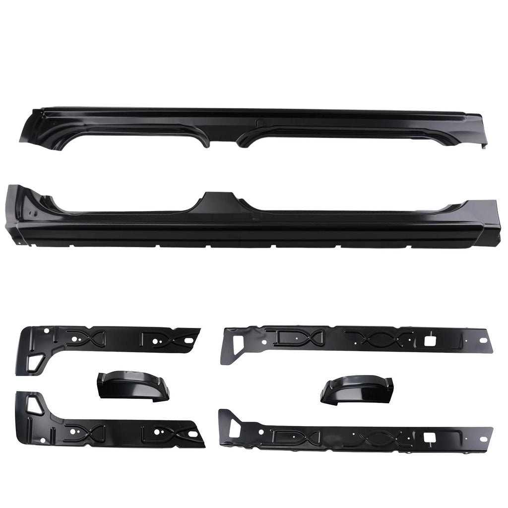 8PC Steel Rocker Panel Kit for Chevy Silverado 1500 2500 3500 (1999–2006)