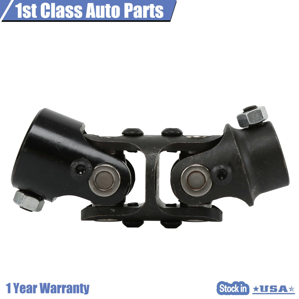 Chrome Double Steering U Joint Coupler for Universal Fit (1" DD x 3/4" DD)