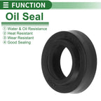 Set of 5 Oil Seal Rotary Shaft Seal NBR Rubber 12x20x5mm for Various Models