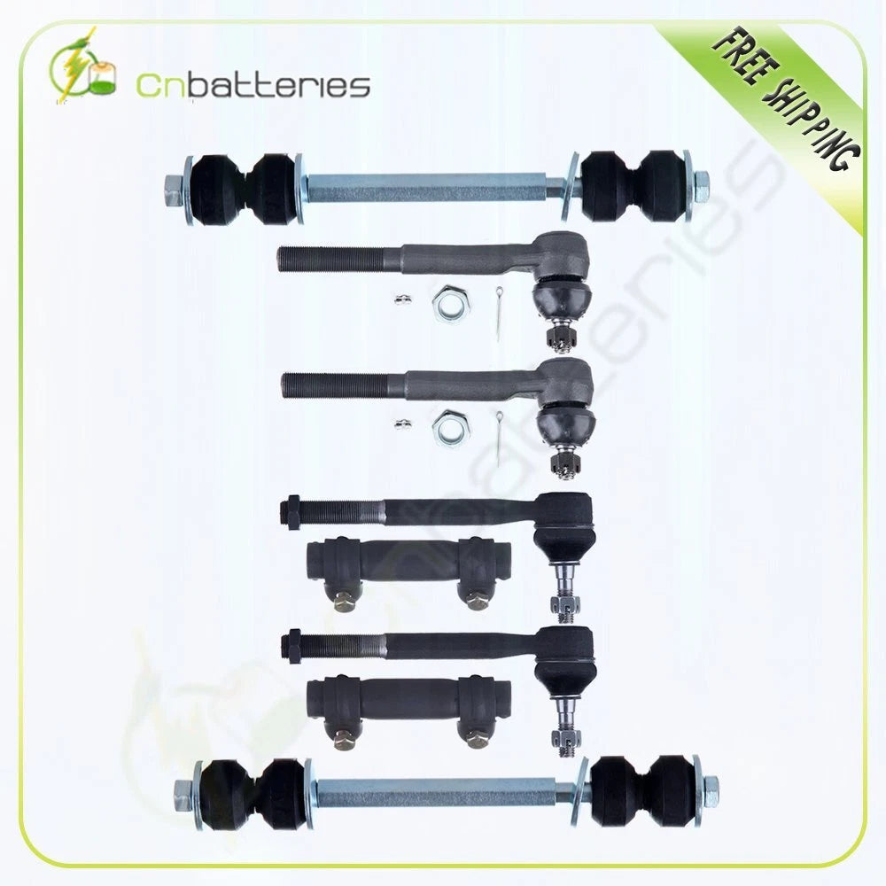 Suspension 8 Kit Tie Rod End Adjusting Sleeve Sway Bar for GMC K1500 K2500 K3500 (1990–1999)