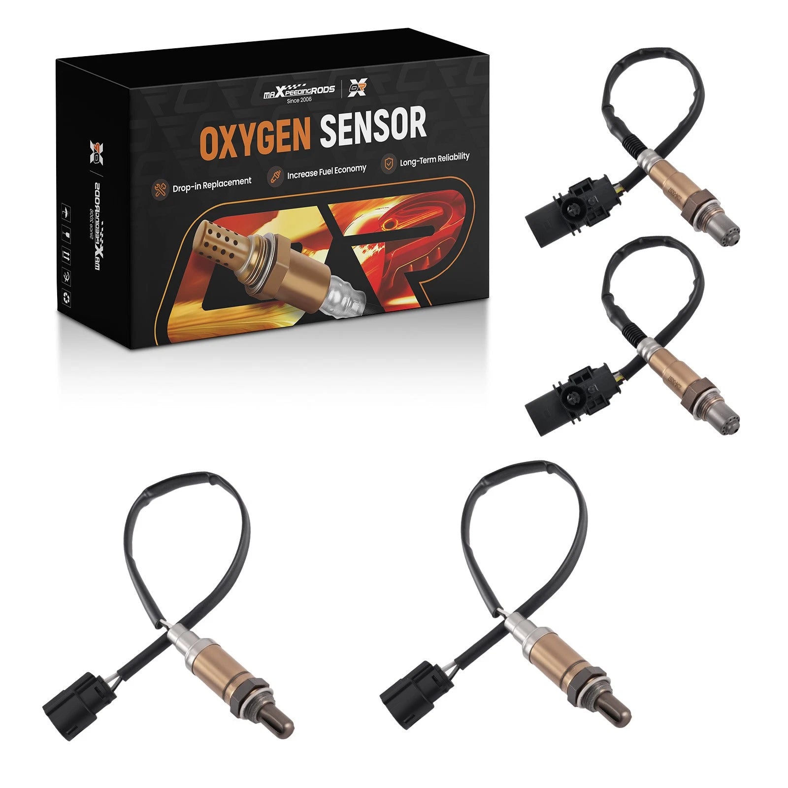 Set of 4 Oxygen Sensors for Ford F-250/F-350 6.2L (2012–2020) 2344576
