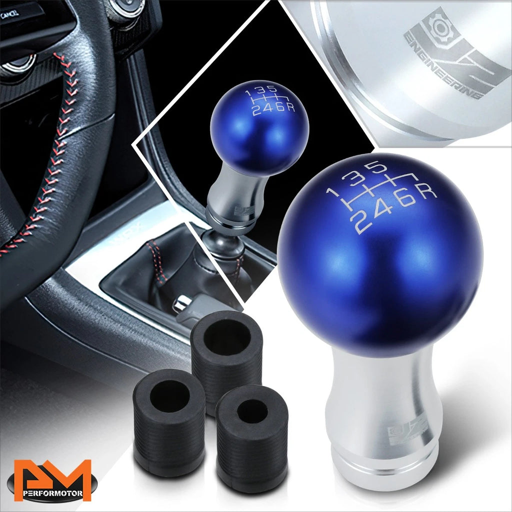 2-Piece Ball Teardrop Shift Knob for 6-Speed MT (M8 M10 M12) - Blue