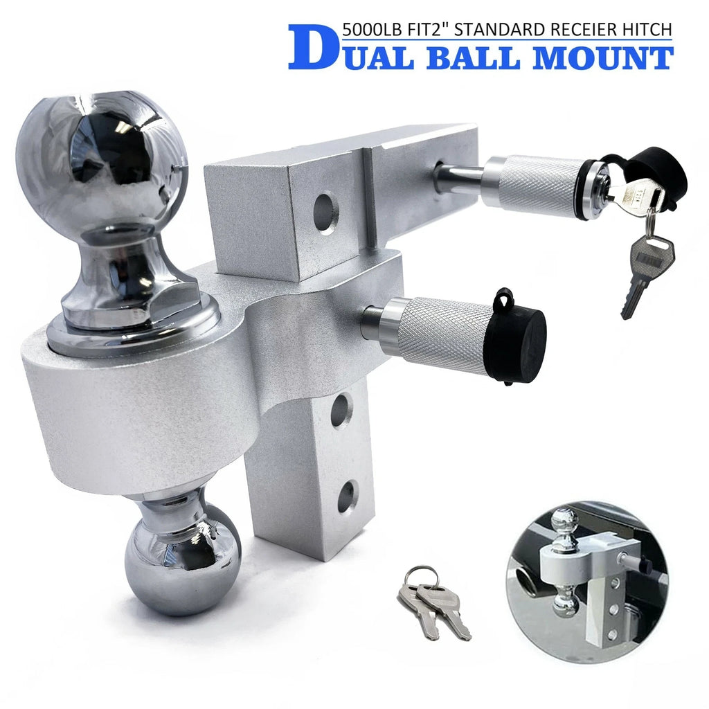 2" Adjustable Aluminum Tow Ball Hitch for Truck RV (2010–2023)