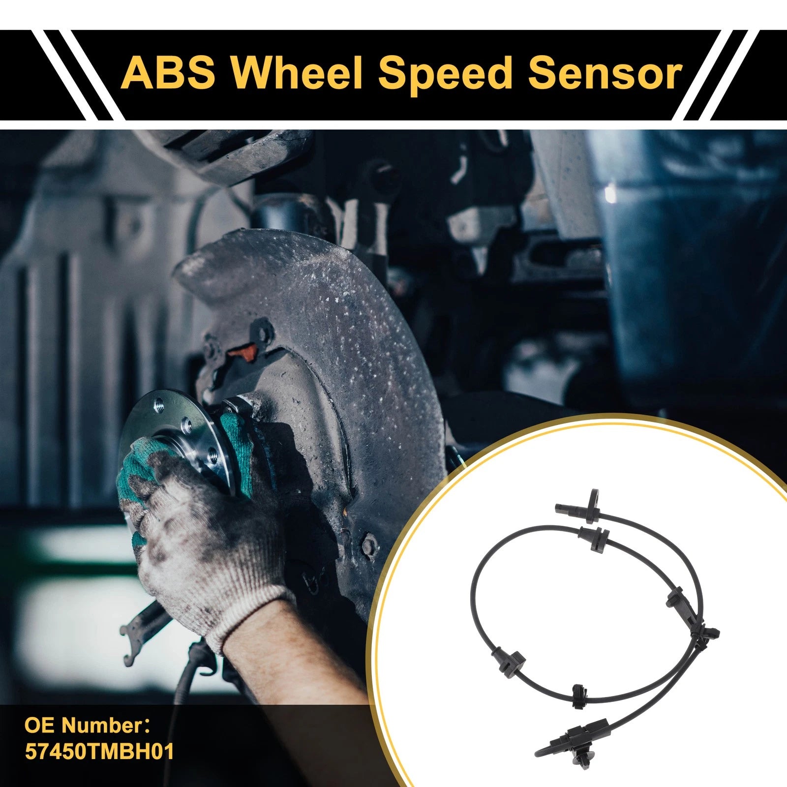 ABS Wheel Speed Sensor No. 57450TMBH01 for Honda CR-V (2017–2023) Front Right