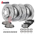 Front & Rear Disc Rotors Brake Pads Kit for Toyota RAV4, Lexus HS250h (2006–2018)