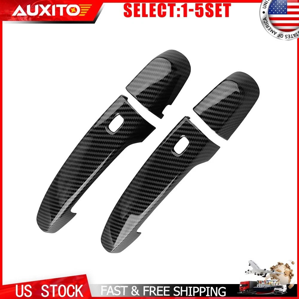 Set of 2 Carbon Fiber Door Handle Cover Trim for Chevrolet Camaro (2016–2023)