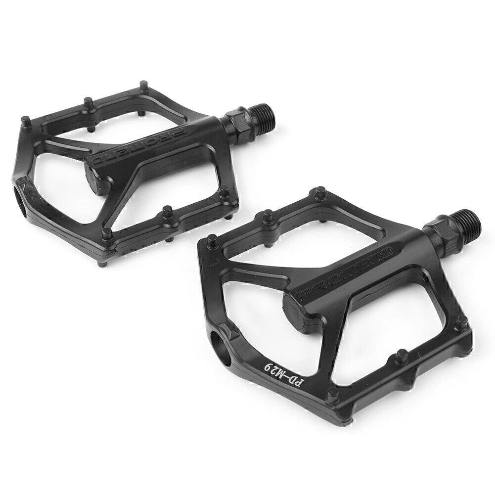 2X Aluminum Flat Platform Pedals for Mountain Bike (DU Bearing)