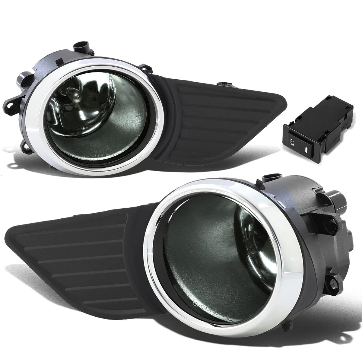 Set of 2 Fog Lights for Toyota Sienna (2011–2017) - Smoked Lens, Chrome Bezel