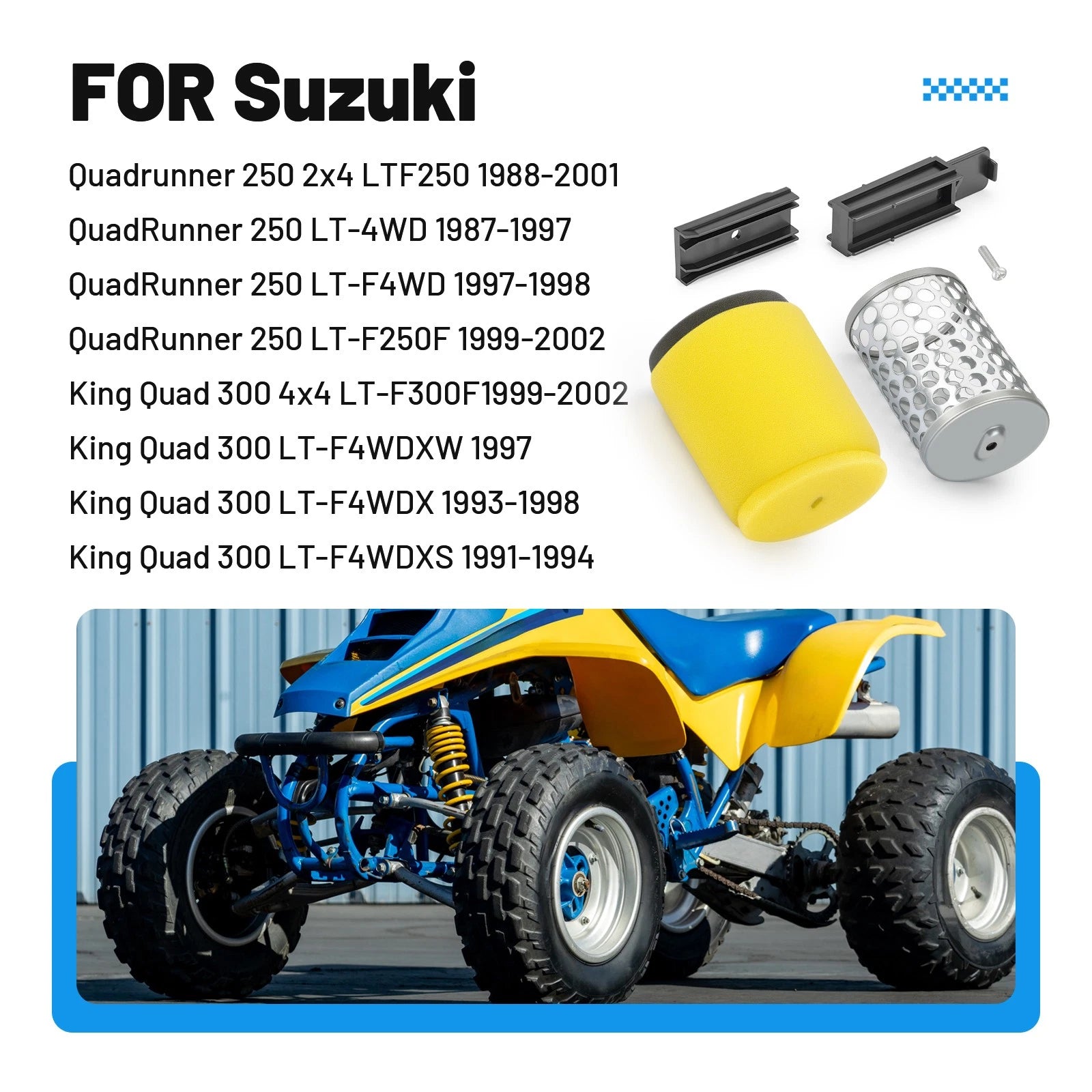 Air Filter Cage Guide & Slider for Suzuki King Quad 300 (1991-2002)
