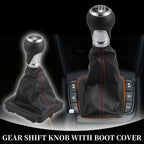 6 Speed Manual Gear Shift Knob with Dust Cover for Audi A6 C6 (2004–2008)