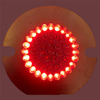 2X 3" Red Flat Style 1157 Rear Turn Signal LED Inserts for Harley Davidson (USA)