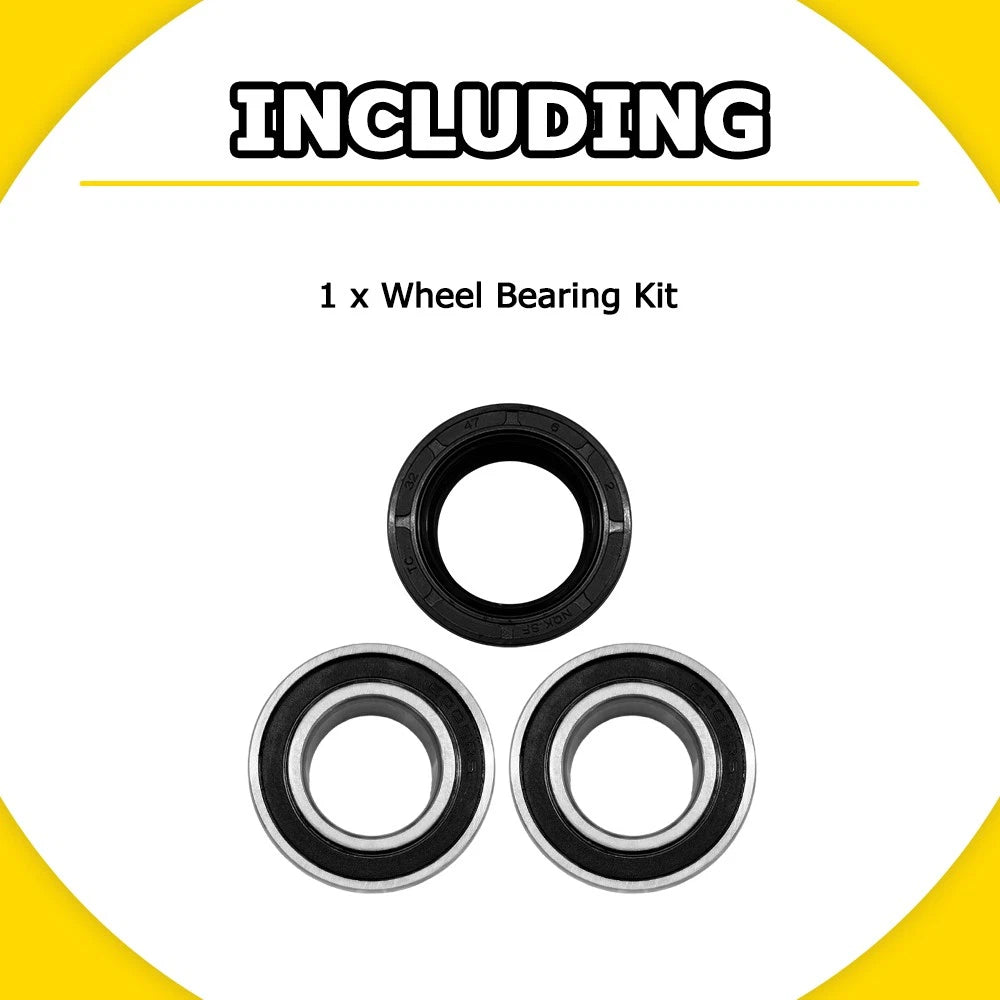 Front Rear Wheel Bearing Seals Kit for BMW K1200R (2004–2008), Suzuki VZ1600 (2004–2005)