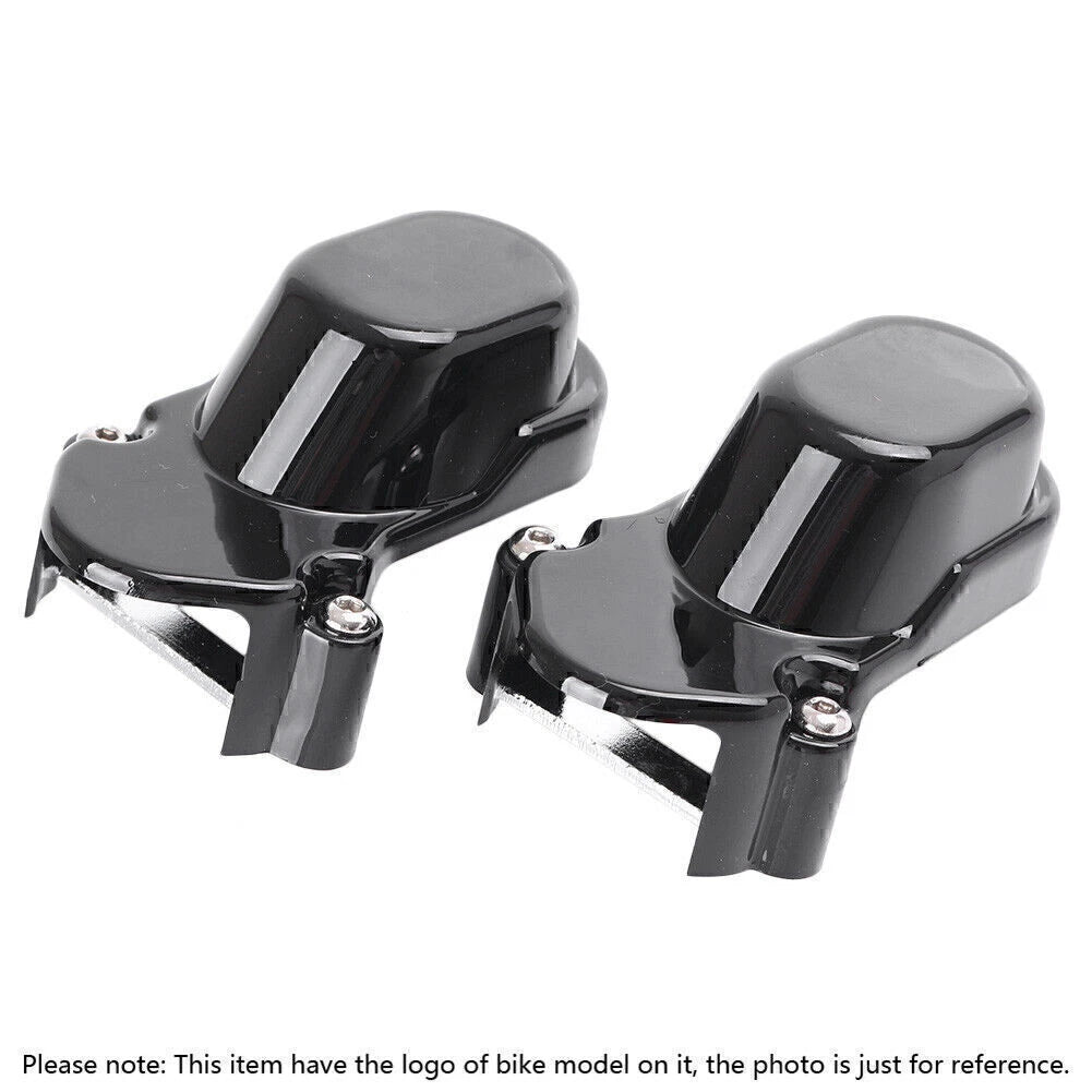 2X Black Rear Axle Cover Swingarm Cap for Harley Softail (2008–2017)