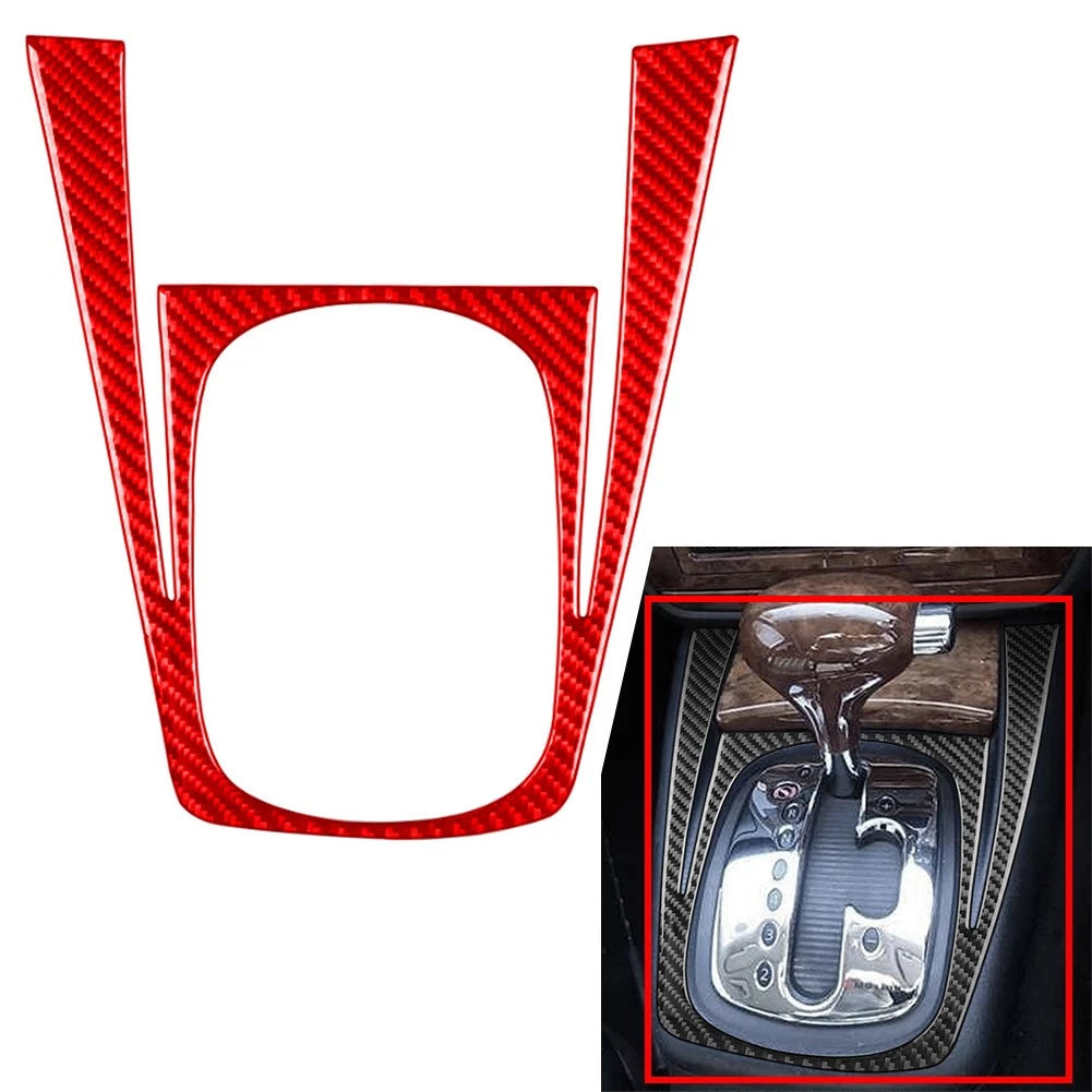 Carbon Fiber Red Gear Shift Panel Cover Trim for Volkswagen Passat B5 (2001–2005)