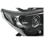 Angel-eye Projector LED BLACK Headlights for Toyota Landcruiser 200 07-15