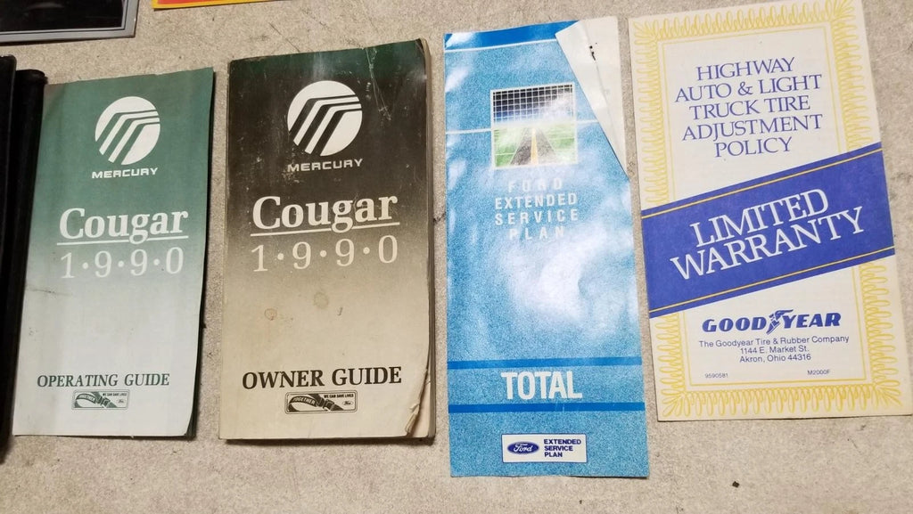 Owners Manual for Mercury Cougar XR7 (1990)