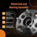 Set of 2 Rear Wheel Hub Bearing Assemblies for Toyota Sienna (2004–2010)