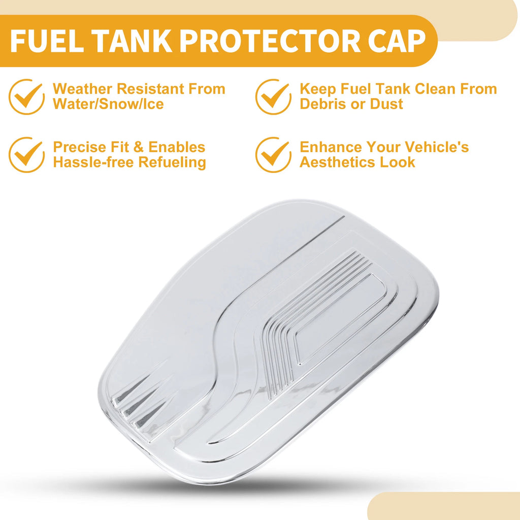 Fuel Tank Door Cap for Ford Ranger (2023–2025) Chrome Silver Tone