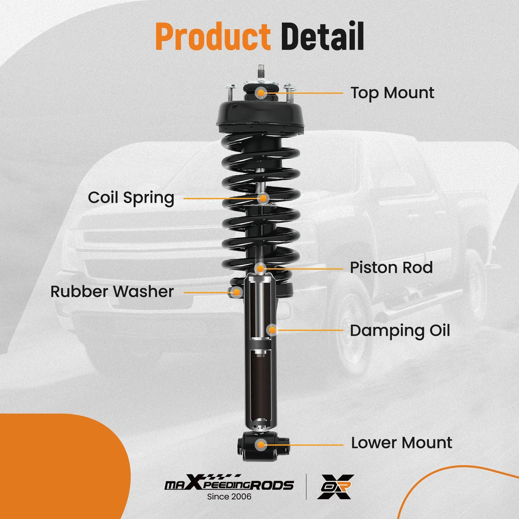 2X Front Left + Right Strut Absorbers for Ford Explorer (2002–2003)