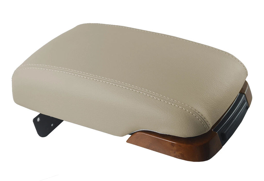 Leather Console Lid Pull Over Cover for Kia Amanti (2004–2006) Beige