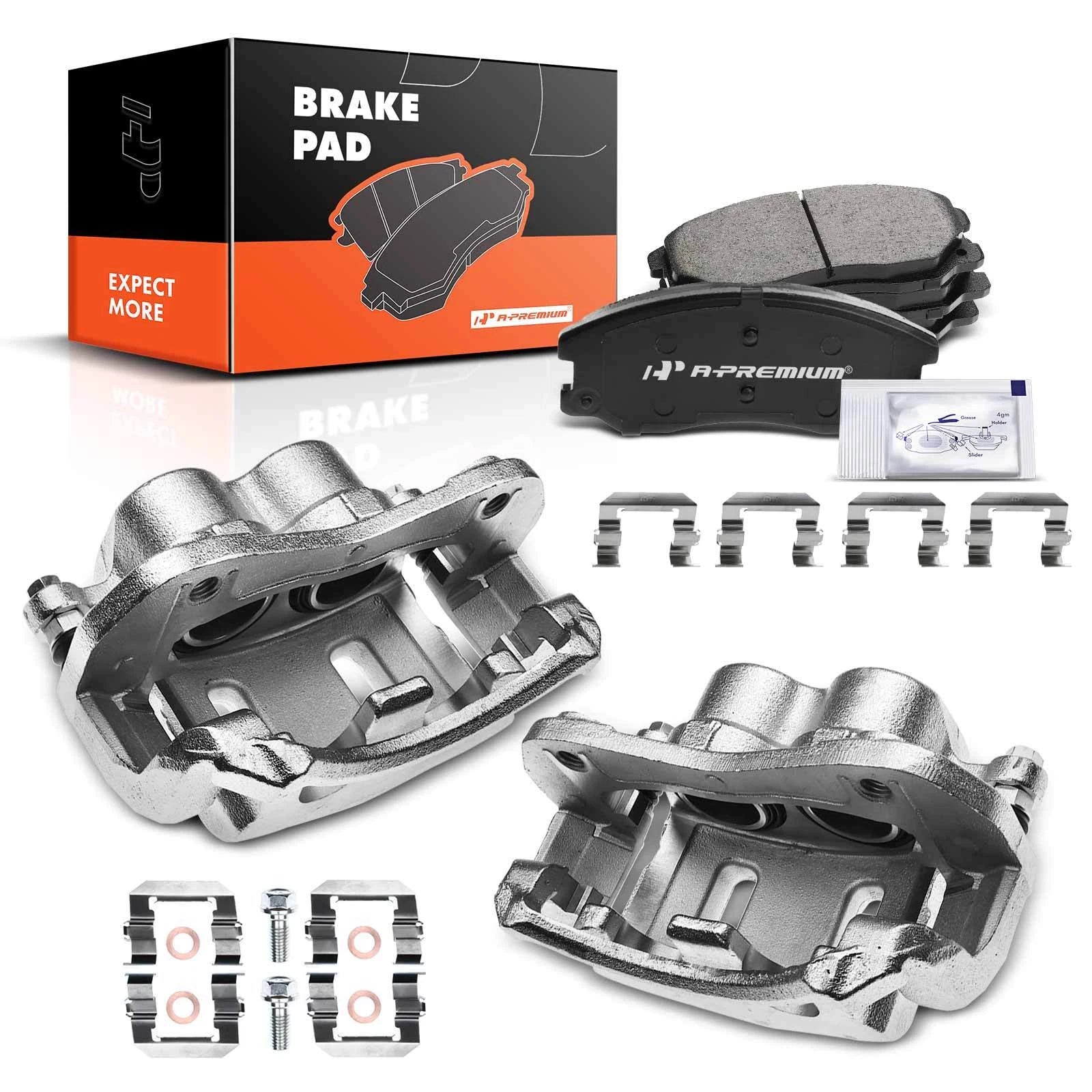 Front Brake Caliper and Ceramic Brake Pad for Chevrolet Equinox (2007–2010)