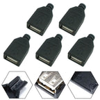 USB Female Socket Connector for Mobile Devices (USB 2.0, 5V)