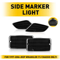 4X Corner Smoke Bumper Lights + Marker Side Lamps for Jeep Wrangler (1997–2006)