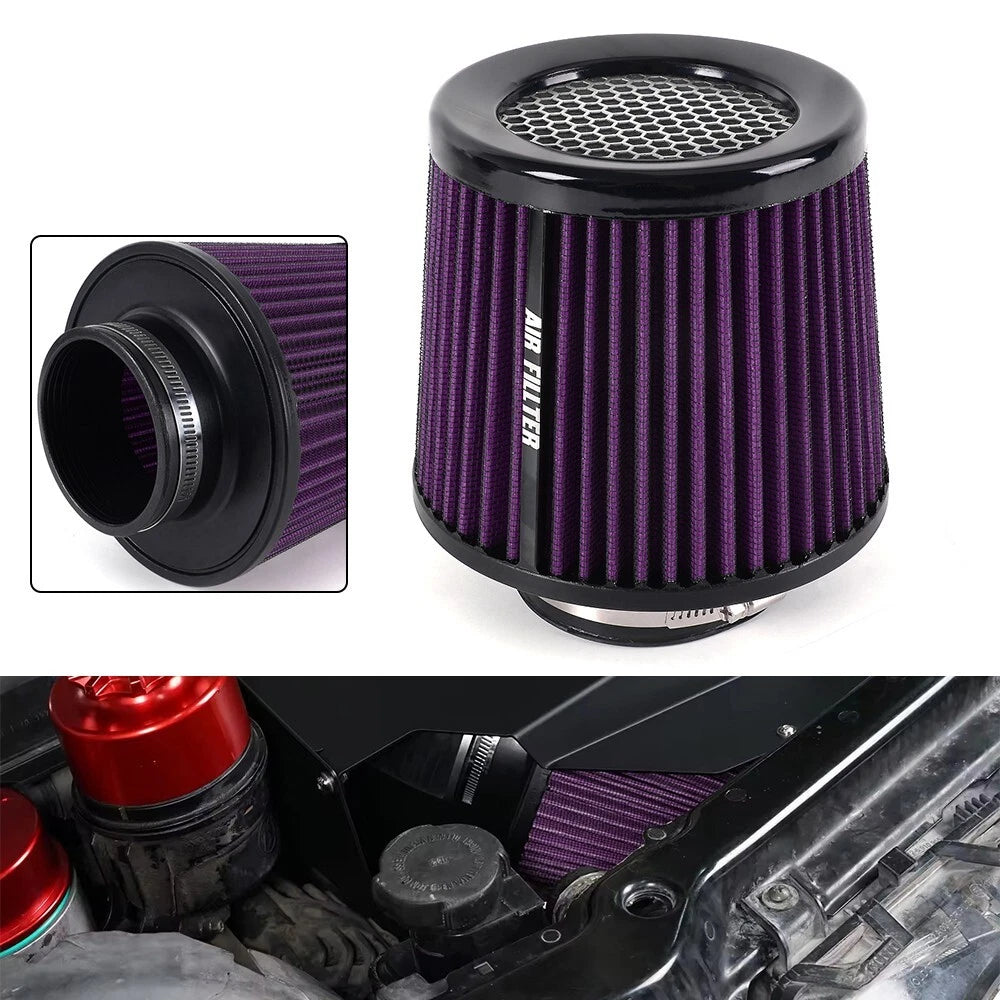 3" 76mm Purple High Flow Inlet Cold Air Intake Filter for