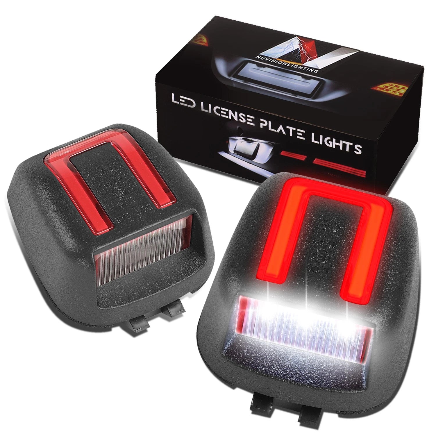 Red LED License Plate Lights for Nissan Frontier Armada Titan (2005–2019)