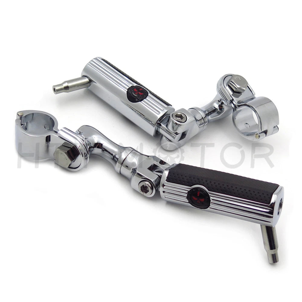 Gear Skull 1.5" Footpeg Mounting Kit for Chrome Short Angled