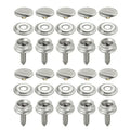 30pcs Snap Fastener Stainless Steel for Canvas Tent Boat Marine