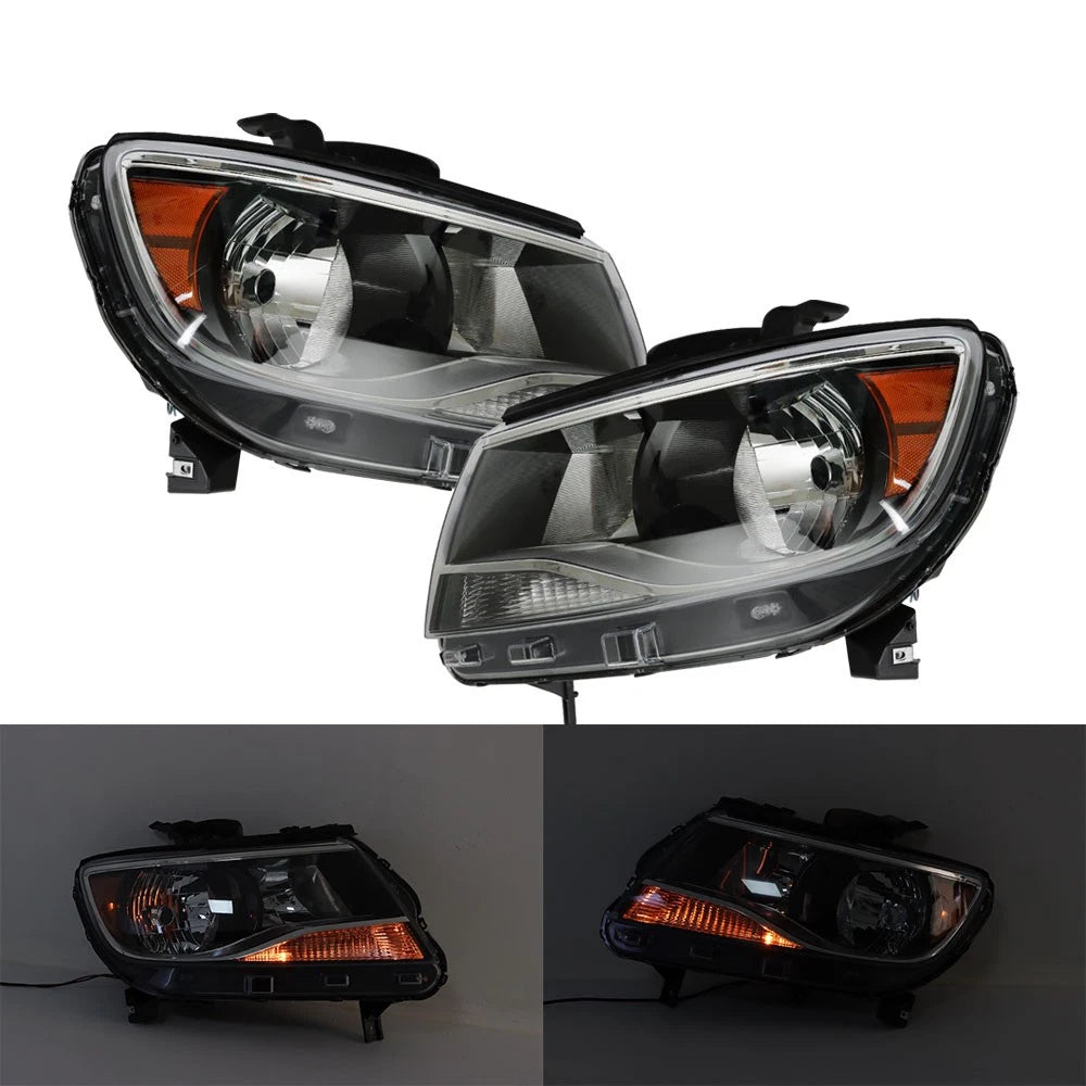 Headlight Assembly for Chevy Colorado (2015–2022) Pair Halogen Black