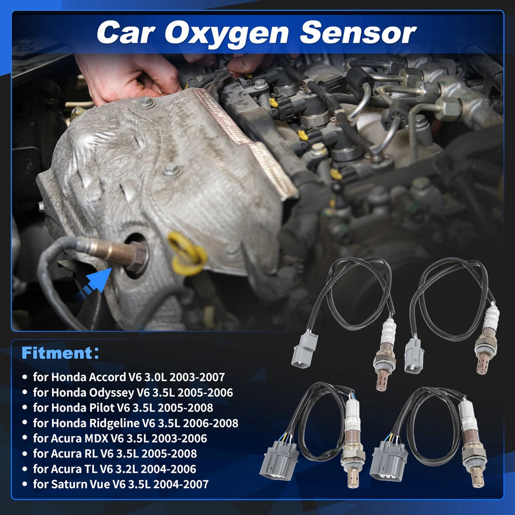 Set of 4 Upstream Downstream Oxygen Sensors for Honda Accord V6 (2003–2007)