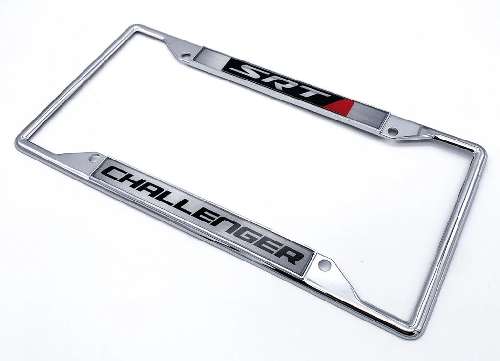 Chrome Metal License Plate Frame for Dodge Challenger SRT (2015–2023)