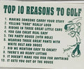 2X Funny Man Cave Sign - Top 10 Reasons Golf Club Gift