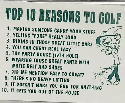 2X Funny Man Cave Sign - Top 10 Reasons Golf Club Gift