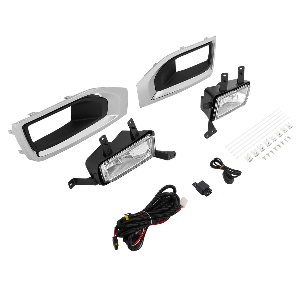 Clear Bumper Fog Lights with Bezels and Wiring for GMC Yukon XL (2015–2020)